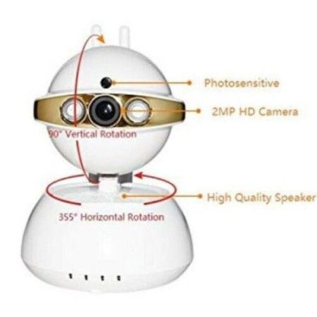 Telecamera IP asteroide LF6910 2 antenne bianco controllo remoto smart camera
