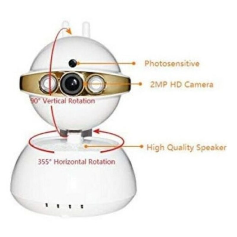 DOBO Telecamera IP asteroide LF6910 2 antenne bianco controllo remo...