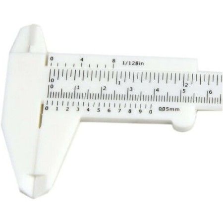 2 PEZZI calibro plastica Set misurazione strumento Righello profondità 150 75 mm