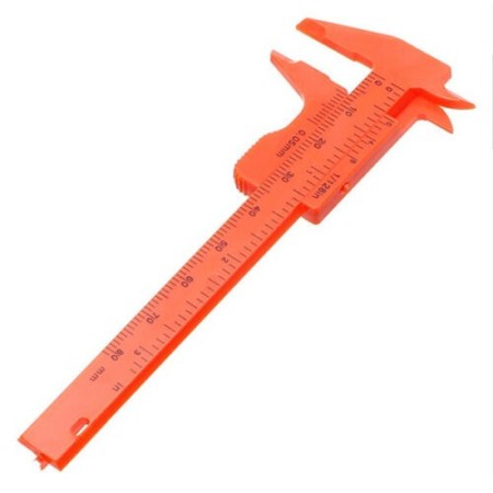 2 PEZZI calibro plastica Set misurazione strumento Righello profondità 150 75 mm