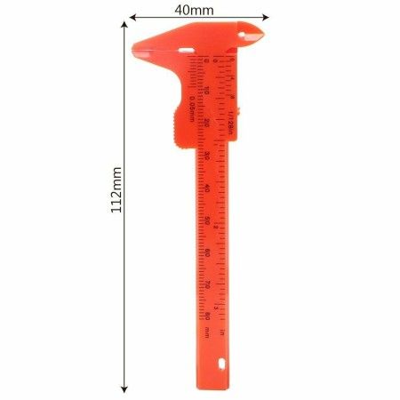 2 PEZZI calibro plastica Set misurazione strumento Righello profondità 150 75 mm