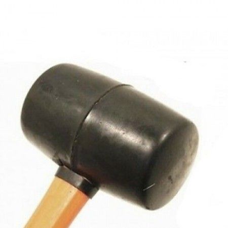 Martello mazzetta testa in gomma nera manico antiscivolo lavori edili mazzuola