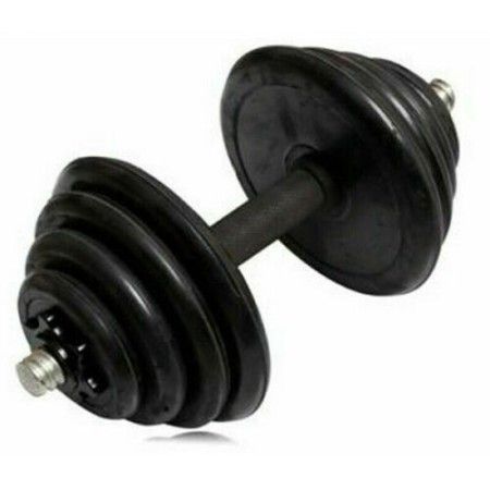 Set 2 manubri dischi kit allenamento completo 20kg pesi bilanciere 10kg manubrio