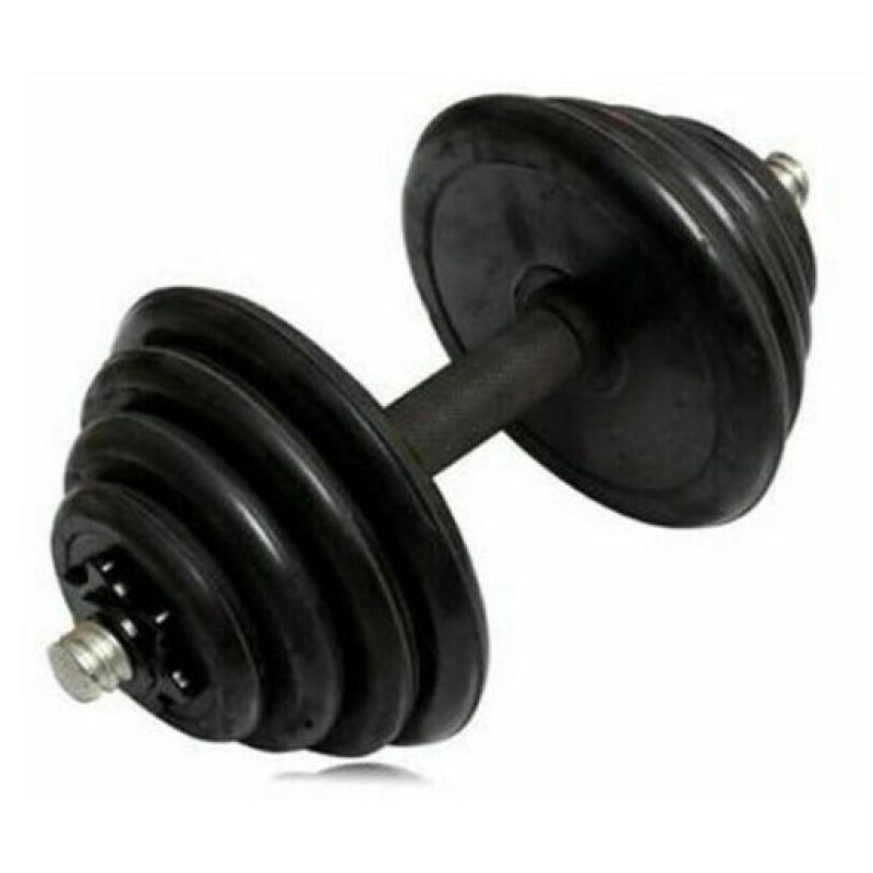 DOBO Set 2 manubri dischi kit allenamento completo 20kg pesi bilanc...