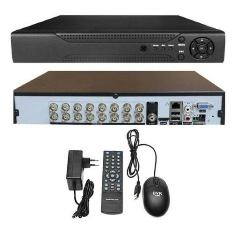 DOBO DVR 16 canali 26x20x4.3 Cm AHD HDMI HD H.264 Mouse Telecomando...