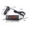 Iron 3in1 Orologio voltmetro termometro da pannello Nero quarzo 61x...