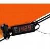 Iron 3in1 Orologio voltmetro termometro da pannello Nero quarzo 61x...