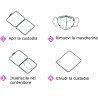 DOBO 5x Porta mascherina custodia 13x13x2cm case portamascherina ma...