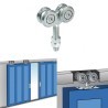Iron Carrello fisso a 4 cuscinetti per monorotaia porta o portone s...