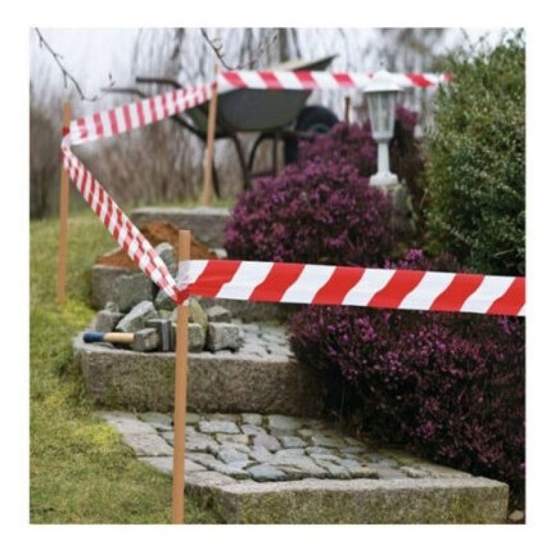 Iron 6x Nastro segnaletico non adesivo bianco e rosso 4.8cm x 50M d...