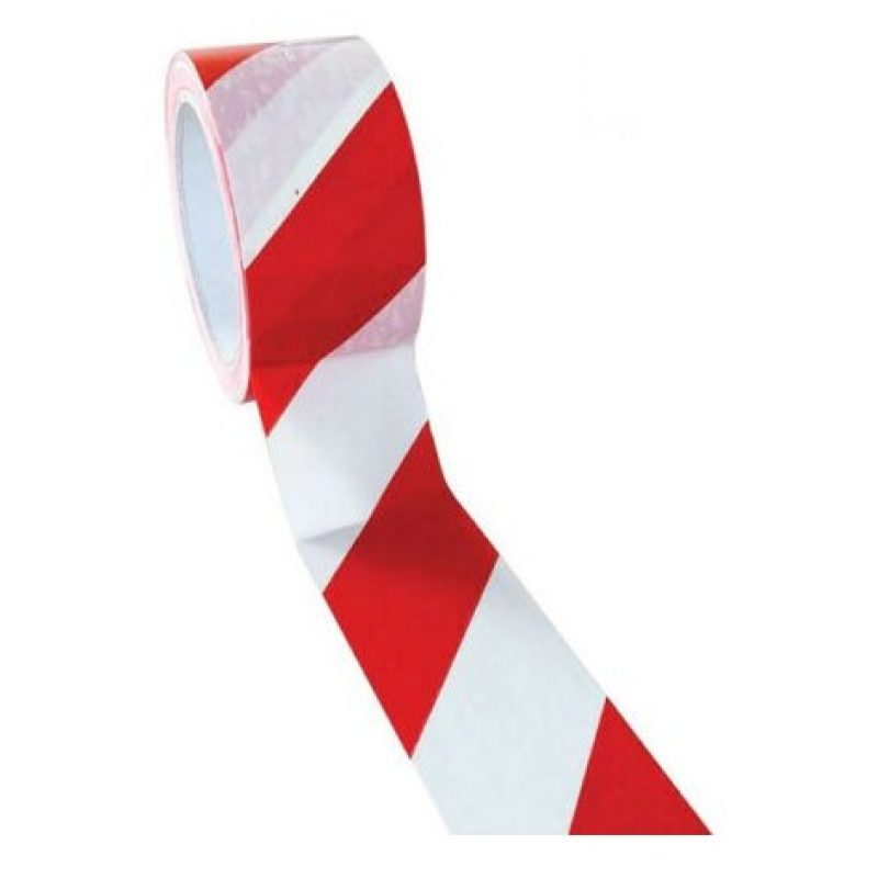 Iron 6x Nastro segnaletico non adesivo bianco e rosso 4.8cm x 50M d...