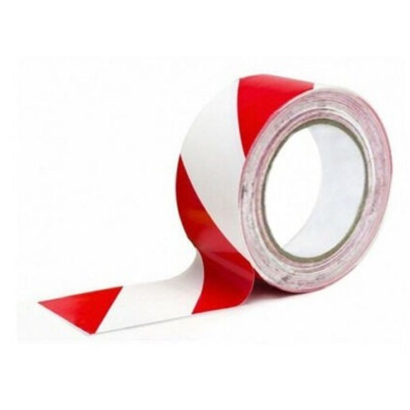 Iron 6x Nastro segnaletico non adesivo bianco e rosso 4.8cm x 50M d...