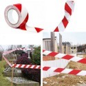 6x Nastro segnaletico non adesivo bianco e rosso 4.8cm x 50M delimitazione zone