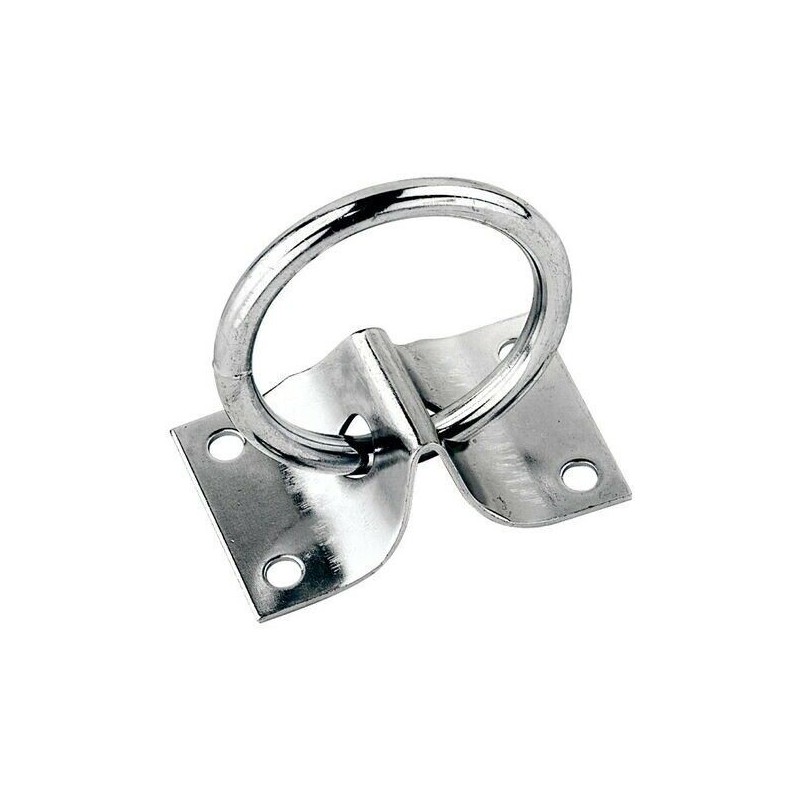 3x Anello per scuderia box con piastra 7x4.5x2.5 Cm metallo zincato da scuderia