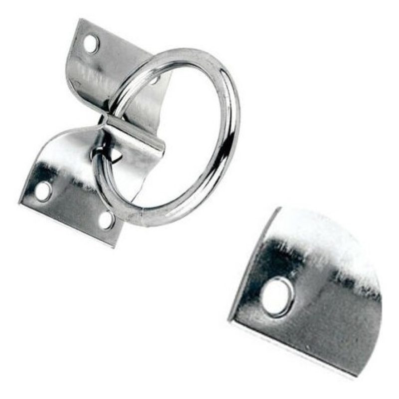 DOBO 3x Anello per scuderia box con piastra 7x4.5x2.5 Cm metallo zi...