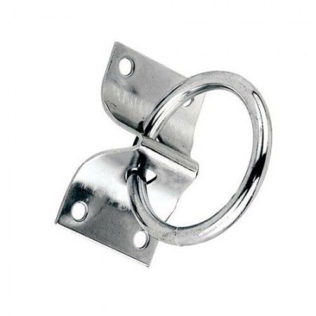 3x Anello per scuderia box con piastra 7x4.5x2.5 Cm metallo zincato da scuderia