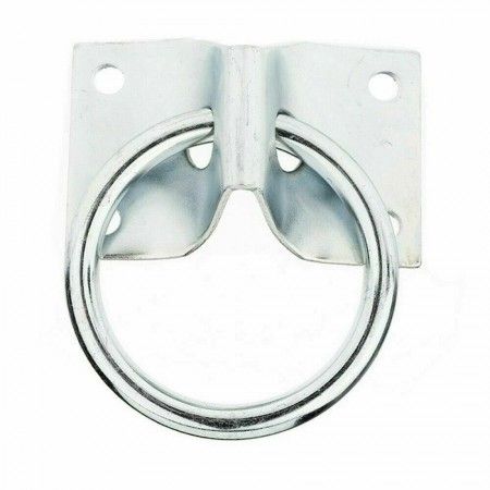 3x Anello per scuderia box con piastra 7x4.5x2.5 Cm metallo zincato da scuderia