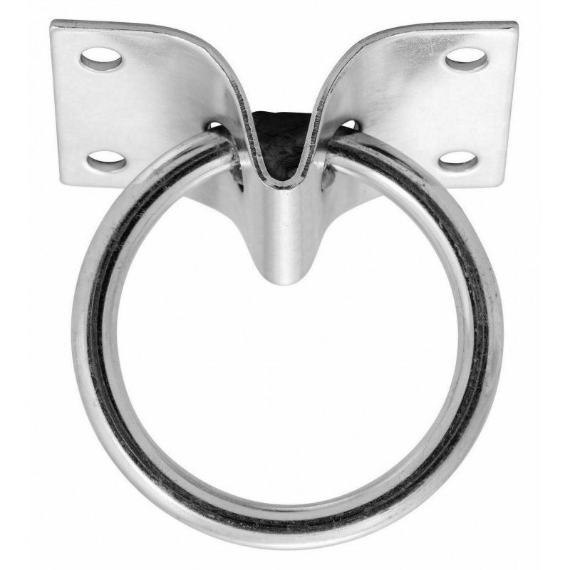 DOBO 3x Anello per scuderia box con piastra 7x4.5x2.5 Cm metallo zi...