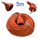 Cavo prolunga arancione corrente elettrica da giardino esterni schuko