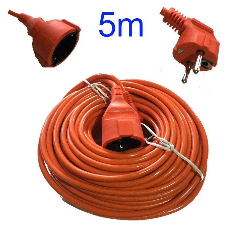 Cavo prolunga arancione corrente elettrica da giardino esterni schuko