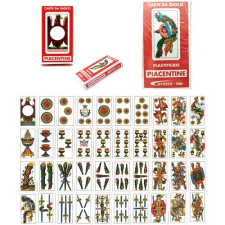 3x Carte piacentine regionali plastificate carte classiche giochi tavolo Antini