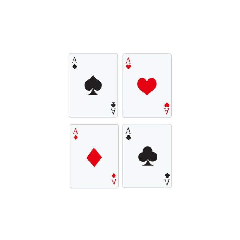 Generico 4x mazzi Carte da gioco poker 52 carte giochi Ramino Burra...