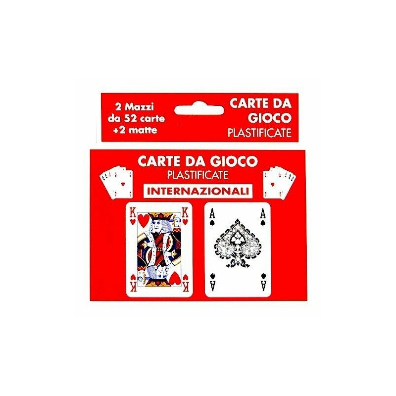 Generico 4x mazzi Carte da gioco poker 52 carte giochi Ramino Burra...