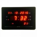 Orologio digitale da parete muro tavolo a LED 23,5x15,0x3Cm data ora temperatura