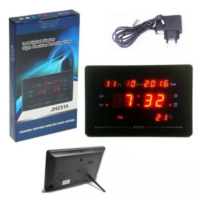 Tagoow Orologio digitale da parete muro tavolo a LED 23,5x15,0x3Cm ...