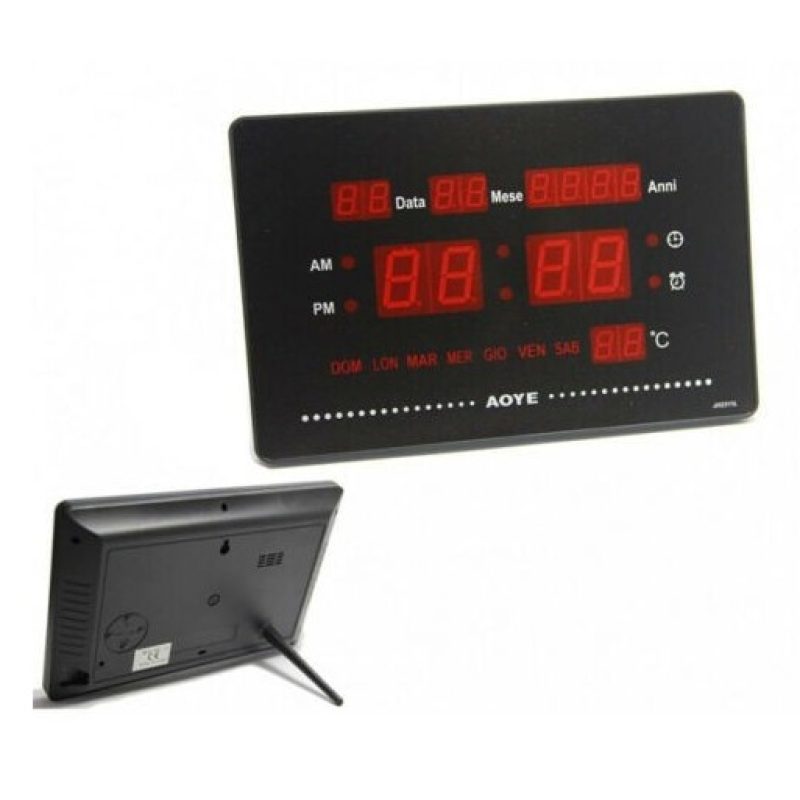 Tagoow Orologio digitale da parete muro tavolo a LED 23,5x15,0x3Cm ...