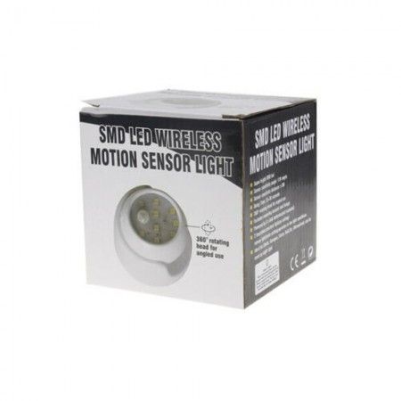 Luce LED con sensore di movimento SMD 9x9 Cm 3W parete illuminazione wireless
