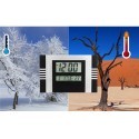 Orologio sveglia digitale display LED 30x20x3.1Cm schermo LCD multifunzione data