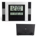 Orologio sveglia digitale display LED 30x20x3.1Cm schermo LCD multifunzione data