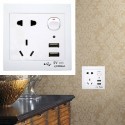 Presa muro interfaccia USB 2 porte pulsante di accensione presa alimentazione