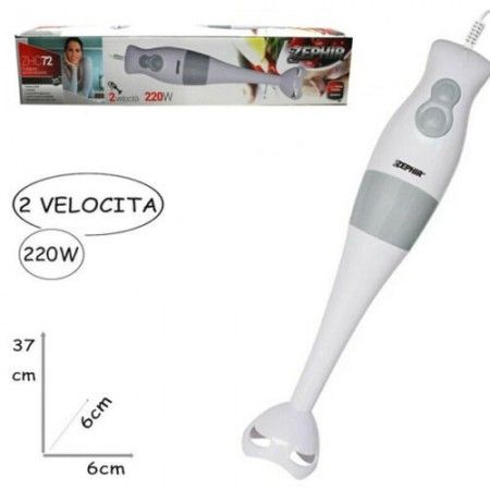 Frullatore a immersione Zephir ZHC72 2 in 1 220W 6x6x37 Cm design ergonomico