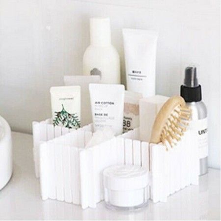 Divisori in plastica cassetti regolabili organizer piccoli oggetti bianco spazio