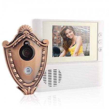 Spioncino digitale di sicurezza display 2.8" LCD con funzione campanello audio e video per porte portone - dotato di zoom