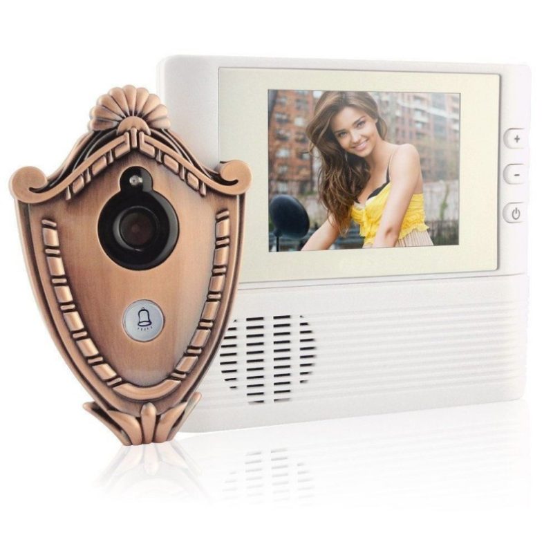 Spioncino digitale di sicurezza display 2.8" LCD con funzione campanello audio e video per porte portone - dotato di zoom