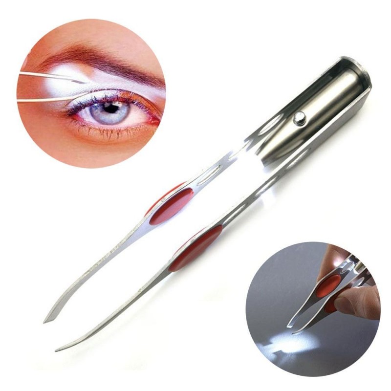 PINZETTA SOPRACCIGLIA DI PRECISIONE LUCE PELI LED TWEEZERS