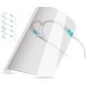 12x Visiera protettiva trasparente anti saliva con occhiale protezione viso visiere