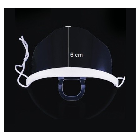 10x Mascherina visiera trasparente protezione viso aperta anti appannante laccio microfibra