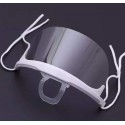 10x Mascherina visiera trasparente protezione viso aperta anti appannante laccio microfibra