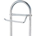 Piantana porta scopino e porta rotolo acciaio cromato design moderno e funzionale bagno WC