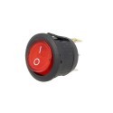 3x Interruttore a bilanciere 12-24V Max 10A unipolare tasto rosso Led switch tondo acceso spento