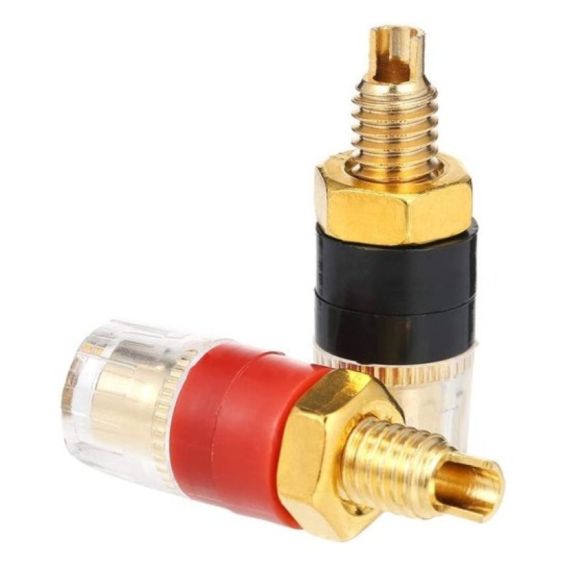 DOBO 4x Terminale trasparente grande compatto resistente ottone amp...