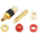 4x Terminale trasparente grande compatto resistente ottone amplificatore audio Jack a banana