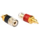 4x Terminale trasparente grande compatto resistente ottone amplificatore audio Jack a banana