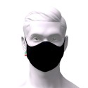 Copertura viso mascherina cotone poliestere con 20 di ricarica in tnt filtri aria lavabile e riutilizzabile con morbidi elastici
