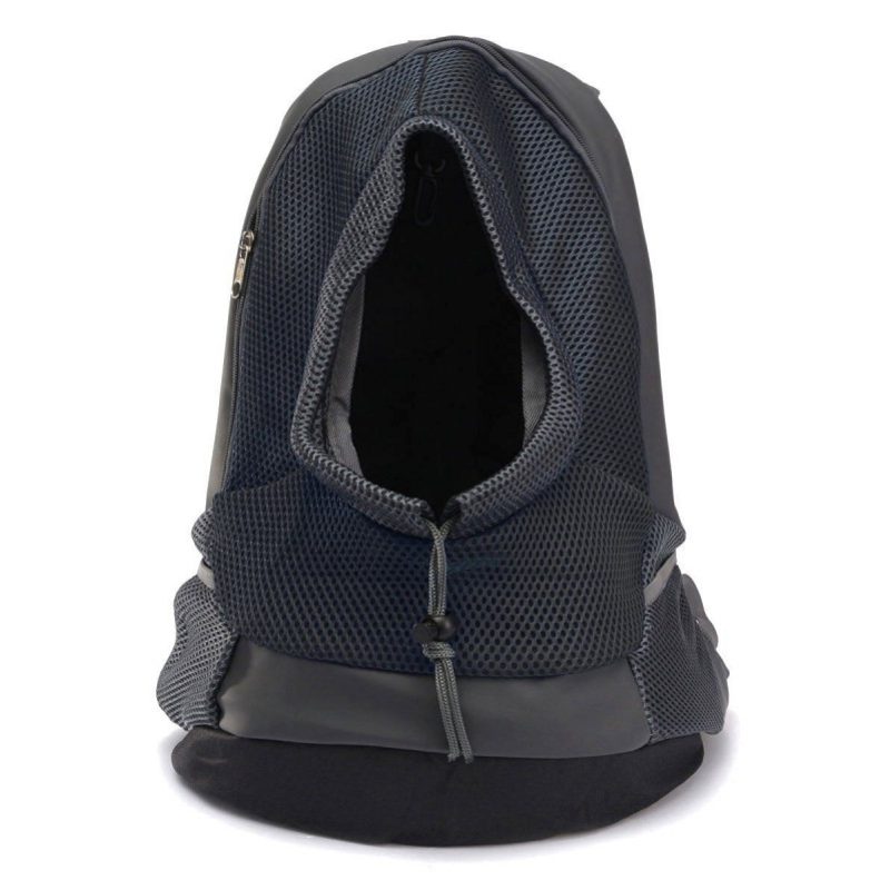Zaino da spalle trasportino doppia spalla per animale domestico cane gatto borsa per il vostro cucciolo - Colore nero-grigio