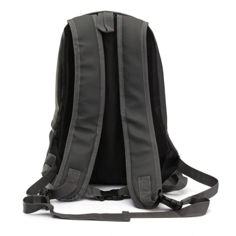 Zaino da spalle trasportino doppia spalla per animale domestico cane gatto borsa per il vostro cucciolo - Colore nero-grigio